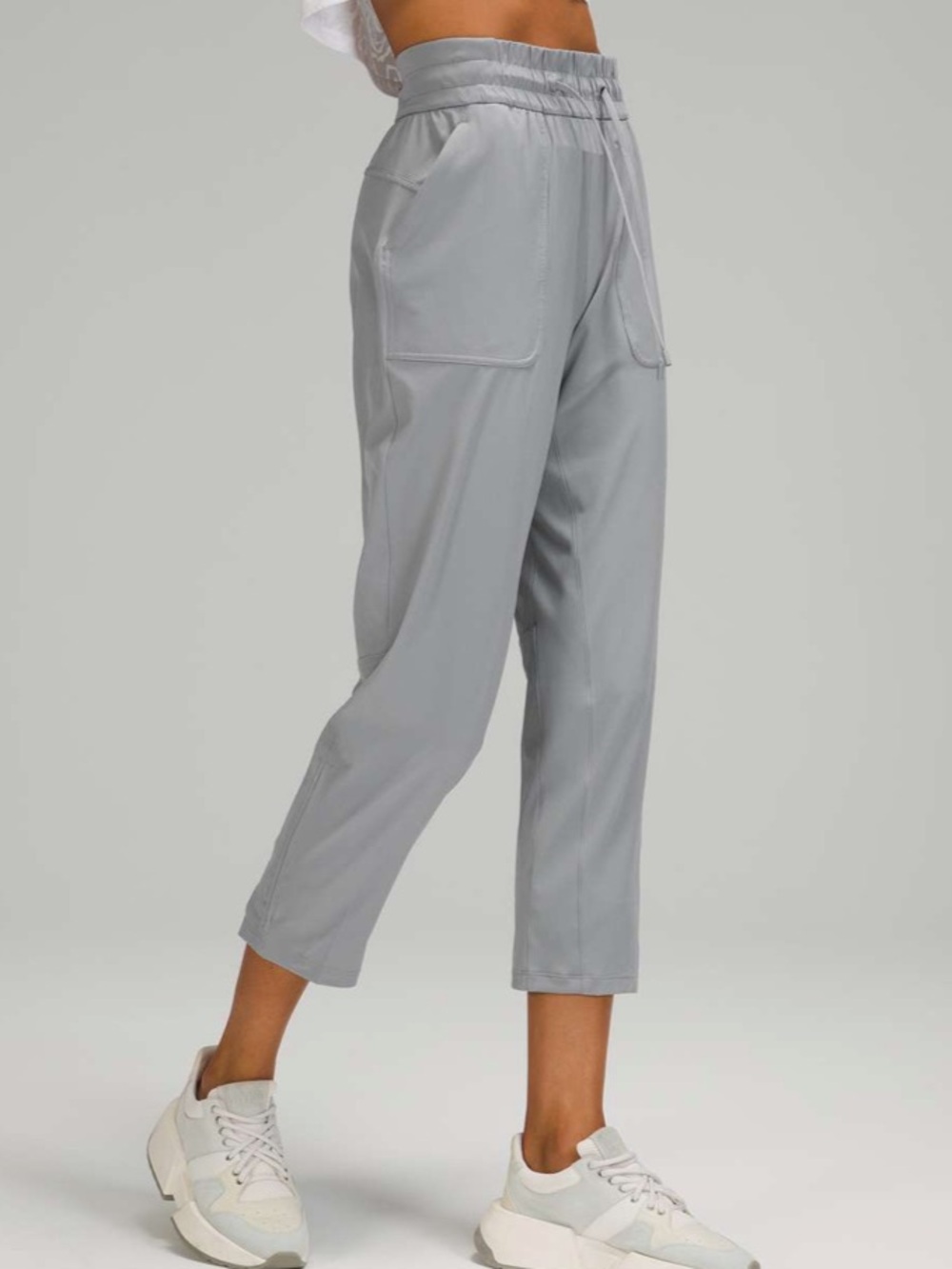 Lululemon Grey/ Blue Beyond the Studio Crop - 14